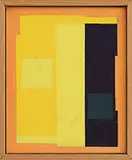 Ib Geertsen, Two Abstract Works, 1) Abstract Composition In Yellow, Orange And Purple, Oil on canvas,