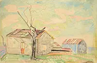 William Sommer, Restless Clouds, Watercolor