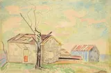 William Sommer, Restless Clouds, Watercolor