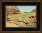 Bernard Corey, Spring Hillside, Oil on board