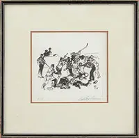 Three Sporting Prints by LeRoy Neiman, 1) “Swiss Race”, Color lithograph,, sold Feb 2017
