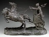 Unsigned, Two-Horse Chariot, Bronze