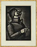 Georges Rouault, Plus Le Coueur Est Noble, Moins Le Toil Est Roide, Etching and aquatint