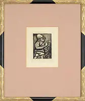 L’Administrateur Colonial”, Plate 9 from Reincarnations Du Pere Ubu by Georges Rouault, Etching and aquatint, sold Feb 2017