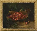 Cecelia E Oliver, Still Life with Strawberries, Oil on canvas