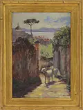 Alice Worthington Ball, Driving the Goats Uphill, 1901, Oil on canvas
