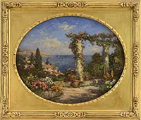 A Mediterranean Garden by Thomas Edwin Mostyn, Oil on canvas, sold Feb 2017