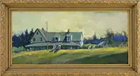 Theodore Tihansky, Relaxing at the Trailing Yew, Oil on canvas