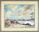 William Lester Stevens, Maine Passing Storm, Watercolor