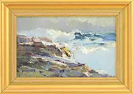 George Carpenter, Rocky Surf, Oil on board