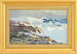 George Carpenter, Rocky Surf, Oil on board