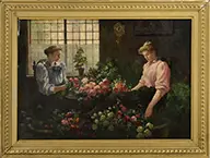 Abbott Fuller Graves, Arranging the Flowers, Oil on canvas