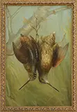Gerard R. Hardenbergh, Two Still Lifes of Hanging Game Birds, Two oils on canvas laid down on board