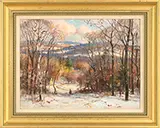 Wayne Morrell, Hills of Haverhill, Ipswich, Ma, Oil on Masonite
