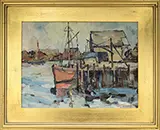 George Turland Goosey, Gloucester, Mass, U.S.A.”. Oil on board