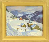Leo B. Blake, Getting the Mail, Oil on board