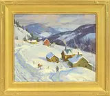 Leo B. Blake, Getting the Mail, Oil on board