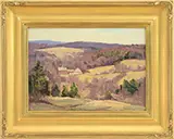 Bernard Corey, Fall on the Farm, Oil on Masonite