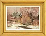 Bernard Corey, Melting Snow, Oil on board