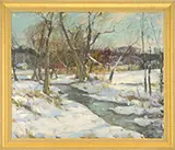 Carl W. Peters, Stream Rambling Through Winter Landscape