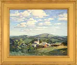 James King Bonnar, Pownal Vermont Landscape, Oil on board