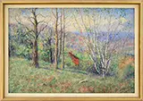 Carroll Brown, My Trees, Oil on board