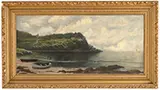 James Brevoort, Coastal Scene with Sailboats, Oil on canvas