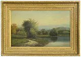 D.A. Fisher, Conway Meadows, 1886, White Mountain School, Oil on canvas laid down on Masonite