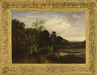 Joseph Morviller, Harvesting from the River, Oil on canvas