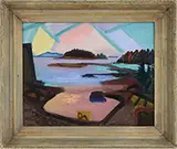 Maurice Freedman, Sunset Bay, Oil on canvasboard
