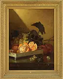 Edward Chalmers Leavitt, Still Life with Oranges and Grapes, Oil on canvas