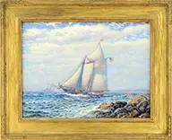 Seascape by James Gale Tyler, Oil on canvas, sold Feb 2016