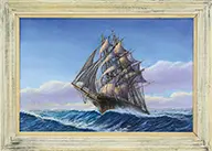 Raymond P Fraser, Clipper Ship, Oil on canvas
