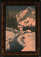 Friedrich Koko-Micoletsky, Alpine Sunset Glow in Winter, Oil on canvas