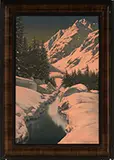 Friedrich Koko-Micoletsky, Alpine Sunset Glow in Winter, Oil on canvas