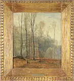 George Wasson, Wooded Landscape in Late Autumn, Oil on canvas