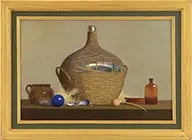Robert Douglas Hunter, Still Life with Wicker Covered Demi-John, Oil on canvas