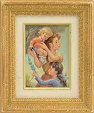 Mora, A Mother with Two Children in a Landscape, Oil on canvas laid down on panel