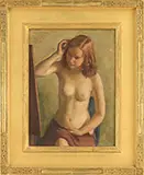 Ivan G. Olinsky, Young Girl, Oil on canvasboard