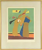 Une Femme by Joan Miró, Color lithograph with pochoir (Mourlot #1712), sold Feb 2016