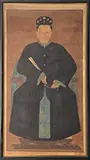 Unsigned, Pair of Ancestral Portraits, Oil on silk