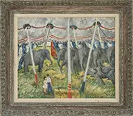 Waldo Peirce, Elephants at Tucson, Oil on canvas