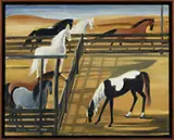 Dahlov Ipcar, Horses in Corral