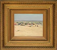 Ogunquit Beach by Charles Herbert Woodbury, Oil on board, sold Aug 2015