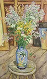Waldo Peirce, Asters & Goldenrod, Oil on canvas