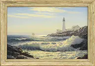 Josef Arentz, Portland Head Lighthouse, Oil on canvas