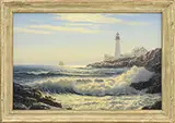 Josef Arentz, Portland Head Lighthouse, Oil on canvas