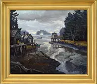Kenneth J. Knowles, Christmas Cove”, Maine, Oil on Masonite