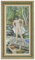 Waldo Peirce, The Little Bridge with Bathers, Oil on canvas