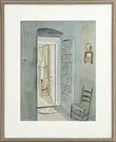 Ann Wyeth McCoy, & MAUDE ROBIN MCCOY (American, 20th Century) TWO INTERIOR WATERCOLORS, 1) Ann McCoy: “FILTERED LIGHT”, Watercolor on paper, matted and framed under glass in contemporary frame